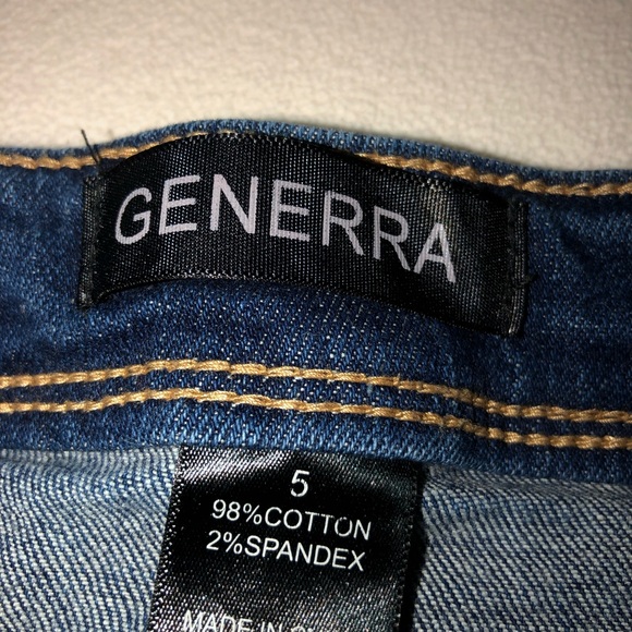 Distressed Denim Bermuda Skimmer Shorts NWOT - Picture 6 of 11